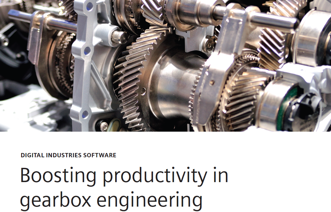 Siemens SW Boosting productivity in gearbox engineering White Paper Thumbnail
